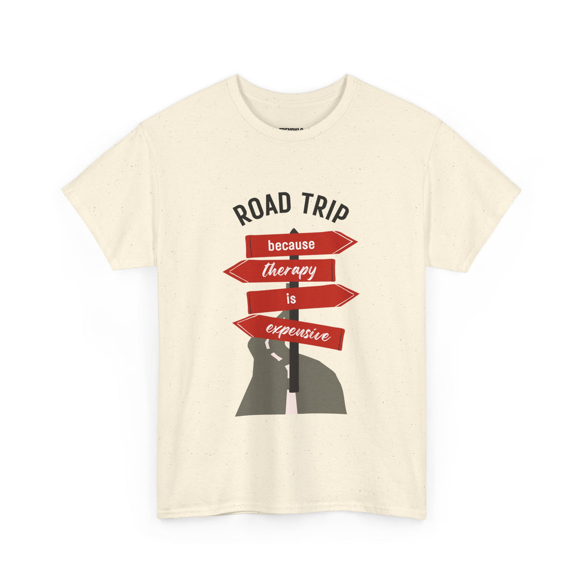 Road Trip Therapy Unisex  Men Women Heavy Cotton Tee | Travel Shirt for Adventurers, Road Trip Gifts, Vacation Apparel. - Trendklo